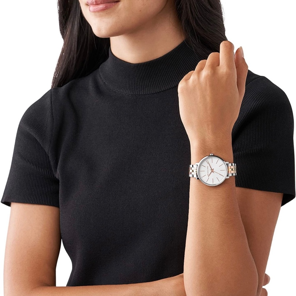 Michael Kors Tri-Tone Pyper Metal Watch